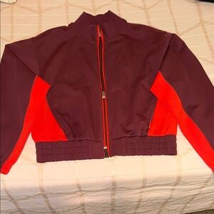 Wilson NWT Burgundy Club Track Jacket with Red Panels